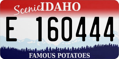 ID license plate E160444
