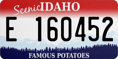 ID license plate E160452
