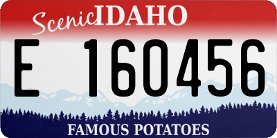 ID license plate E160456