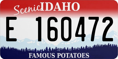ID license plate E160472