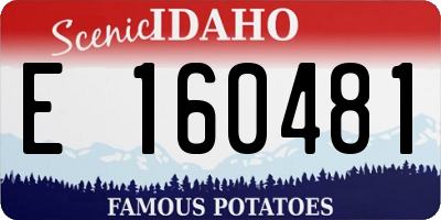 ID license plate E160481