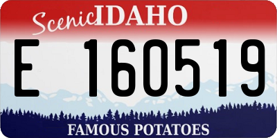 ID license plate E160519