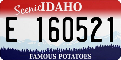 ID license plate E160521