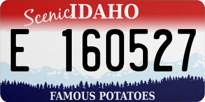 ID license plate E160527