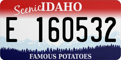 ID license plate E160532