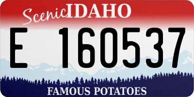 ID license plate E160537