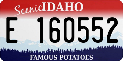ID license plate E160552