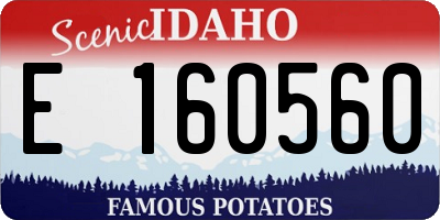 ID license plate E160560