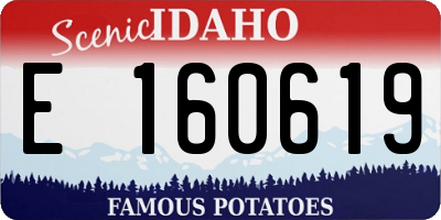 ID license plate E160619