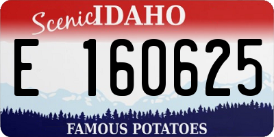 ID license plate E160625