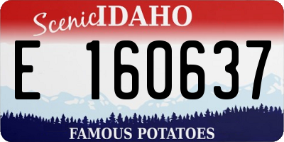 ID license plate E160637