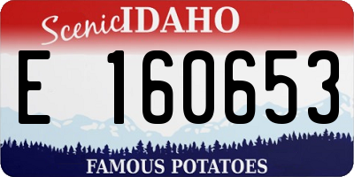 ID license plate E160653