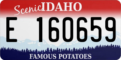 ID license plate E160659