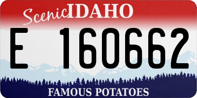 ID license plate E160662
