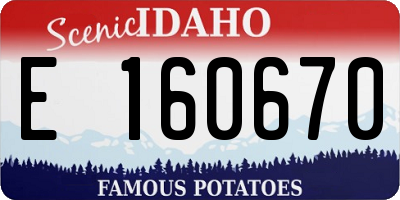 ID license plate E160670