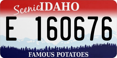 ID license plate E160676