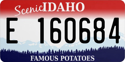 ID license plate E160684