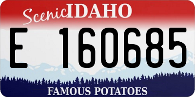 ID license plate E160685