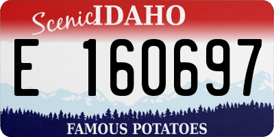ID license plate E160697