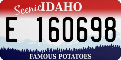 ID license plate E160698
