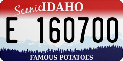 ID license plate E160700