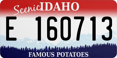 ID license plate E160713