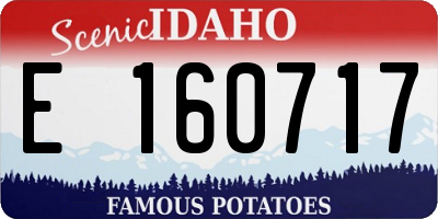 ID license plate E160717
