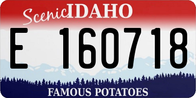 ID license plate E160718