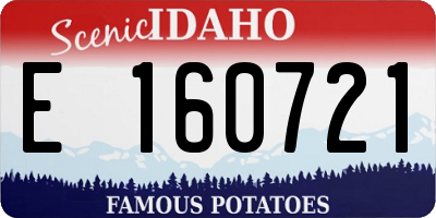 ID license plate E160721