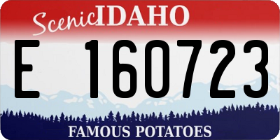 ID license plate E160723