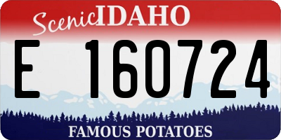 ID license plate E160724