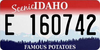 ID license plate E160742