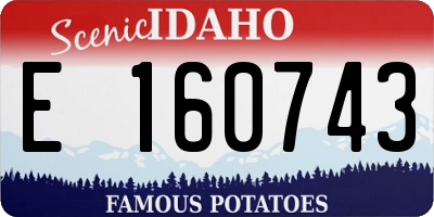 ID license plate E160743