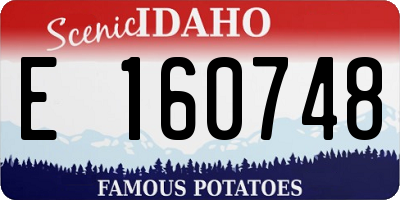 ID license plate E160748