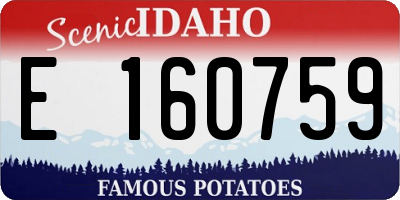 ID license plate E160759