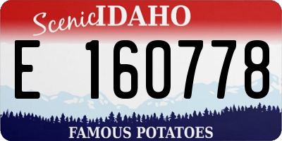 ID license plate E160778
