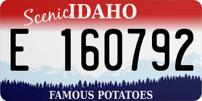 ID license plate E160792