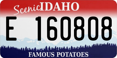 ID license plate E160808