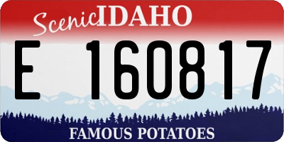 ID license plate E160817