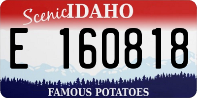 ID license plate E160818