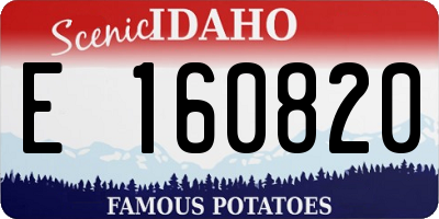 ID license plate E160820