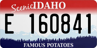 ID license plate E160841