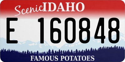 ID license plate E160848