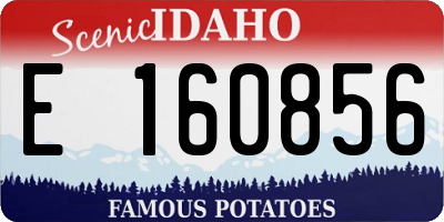 ID license plate E160856