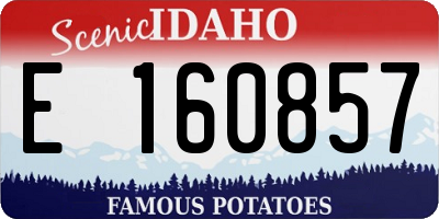 ID license plate E160857