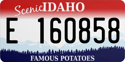 ID license plate E160858