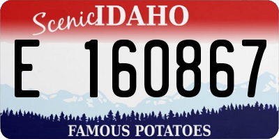 ID license plate E160867