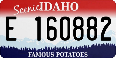 ID license plate E160882