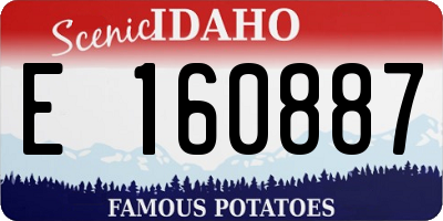 ID license plate E160887