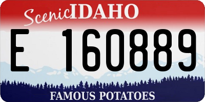 ID license plate E160889